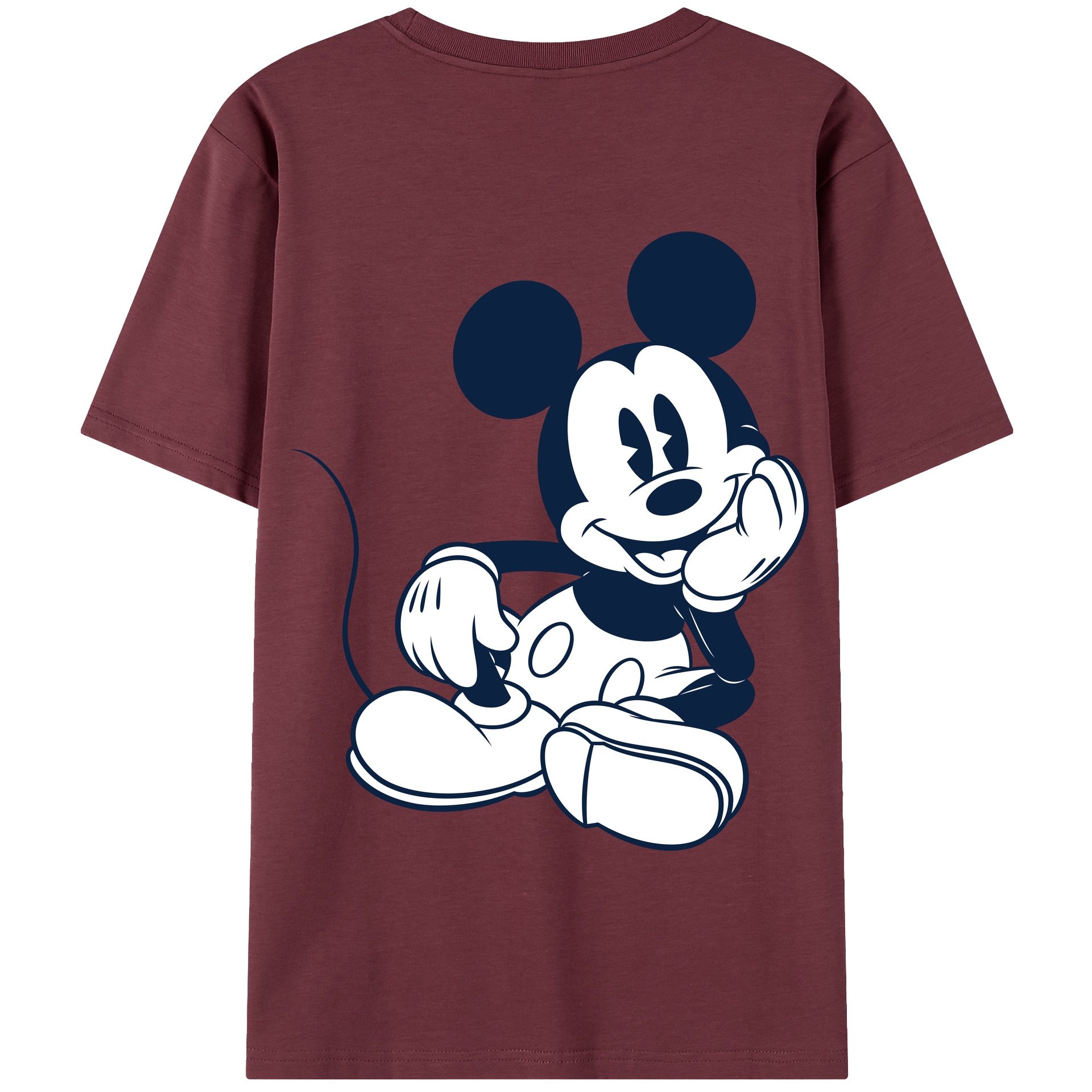 （画像用） ミッキーマウス Mickey Mouse 綿100％半袖Tシャツ（背面プリント）